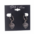 Small Metal Dangling Heart Earrings
