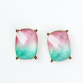 Rectangle Ombre Stone Stud