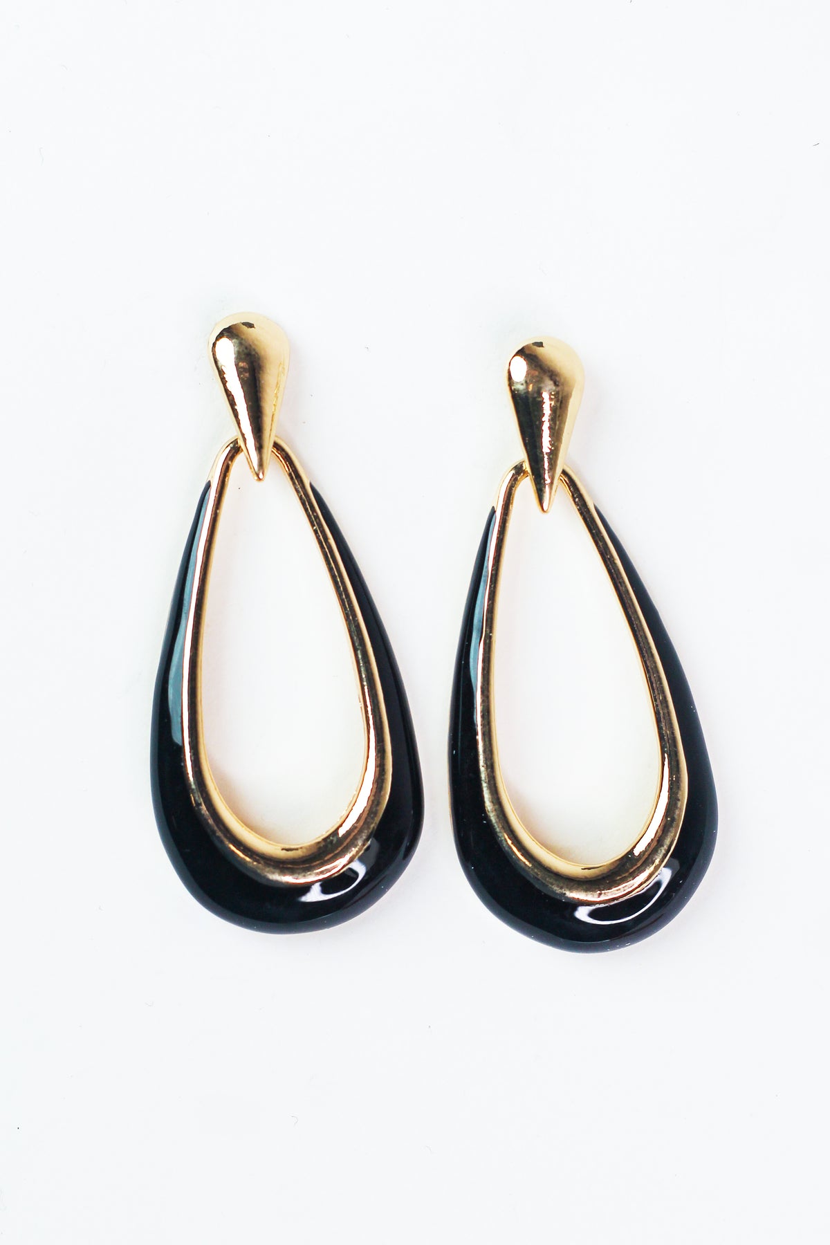 Open Teardrop Pendant Earrings