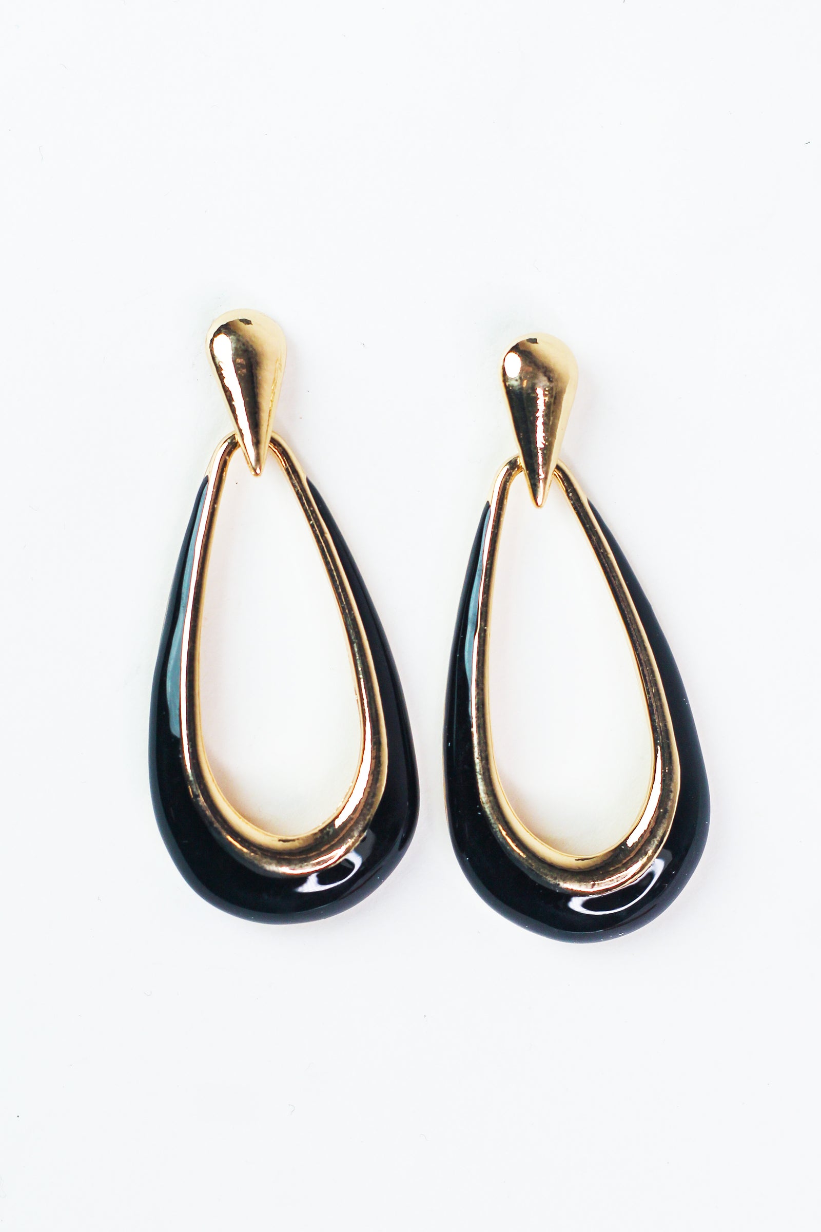 Open Teardrop Pendant Earrings