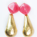 Metal Teardrop Dangle Earrings