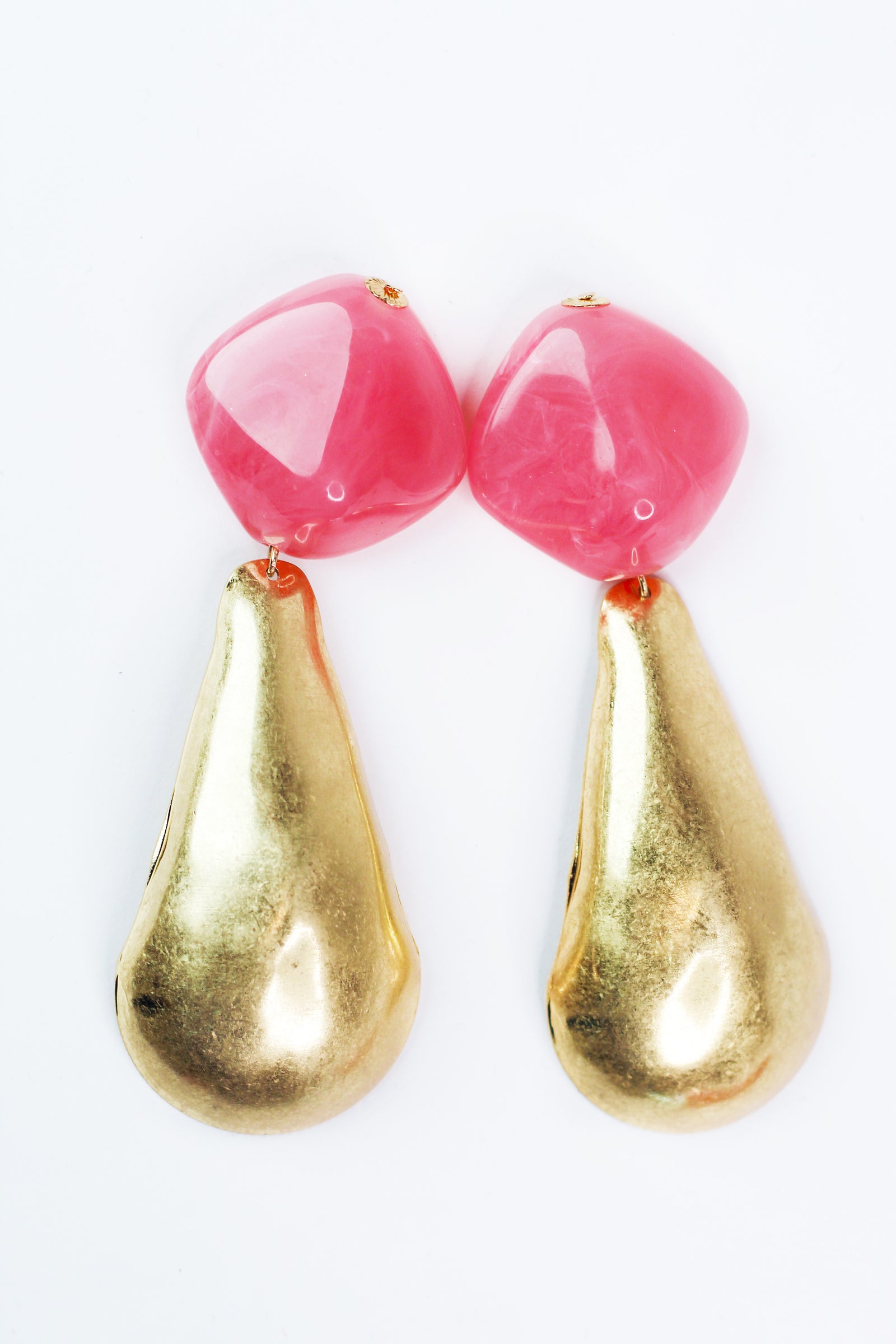 Metal Teardrop Dangle Earrings