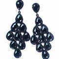 Rhinestone Teardrop Chandelier Earrings