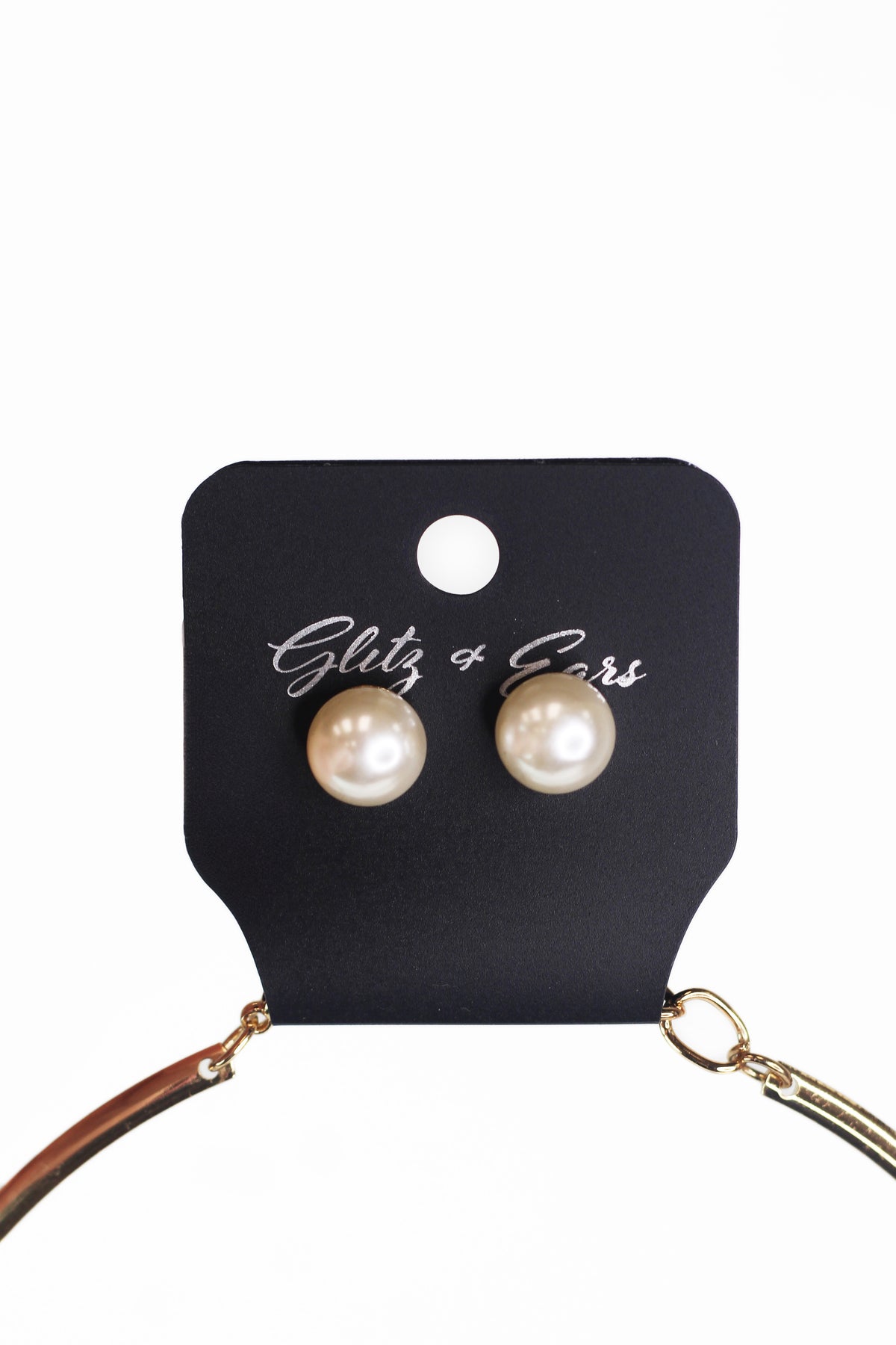 Metal Pearl Teardrop Pendant Statement Necklace