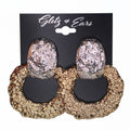 Foil Loop Drop Earrings