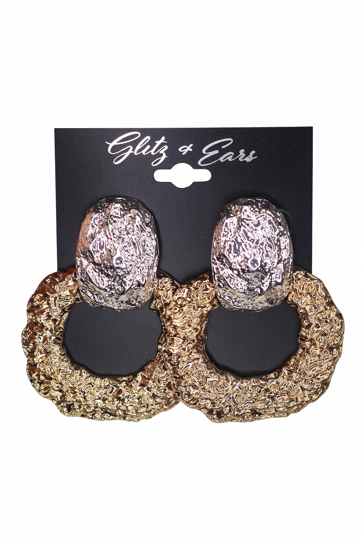 Foil Loop Drop Earrings