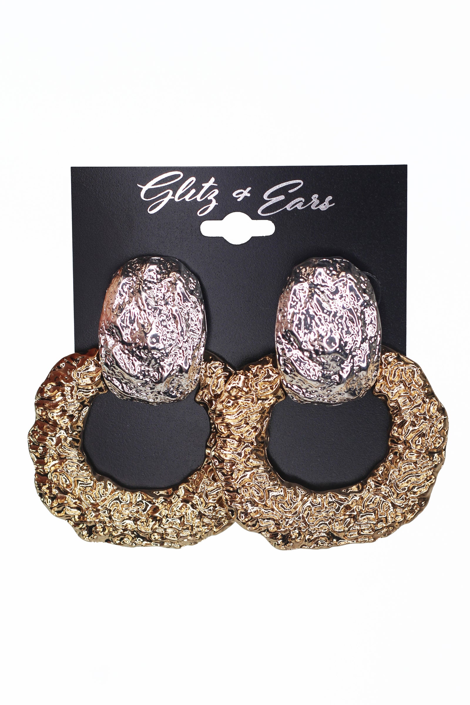 Foil Loop Drop Earrings