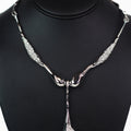 Liquid Design Metal Choker w/ Water Drop Rhinestone Pendant