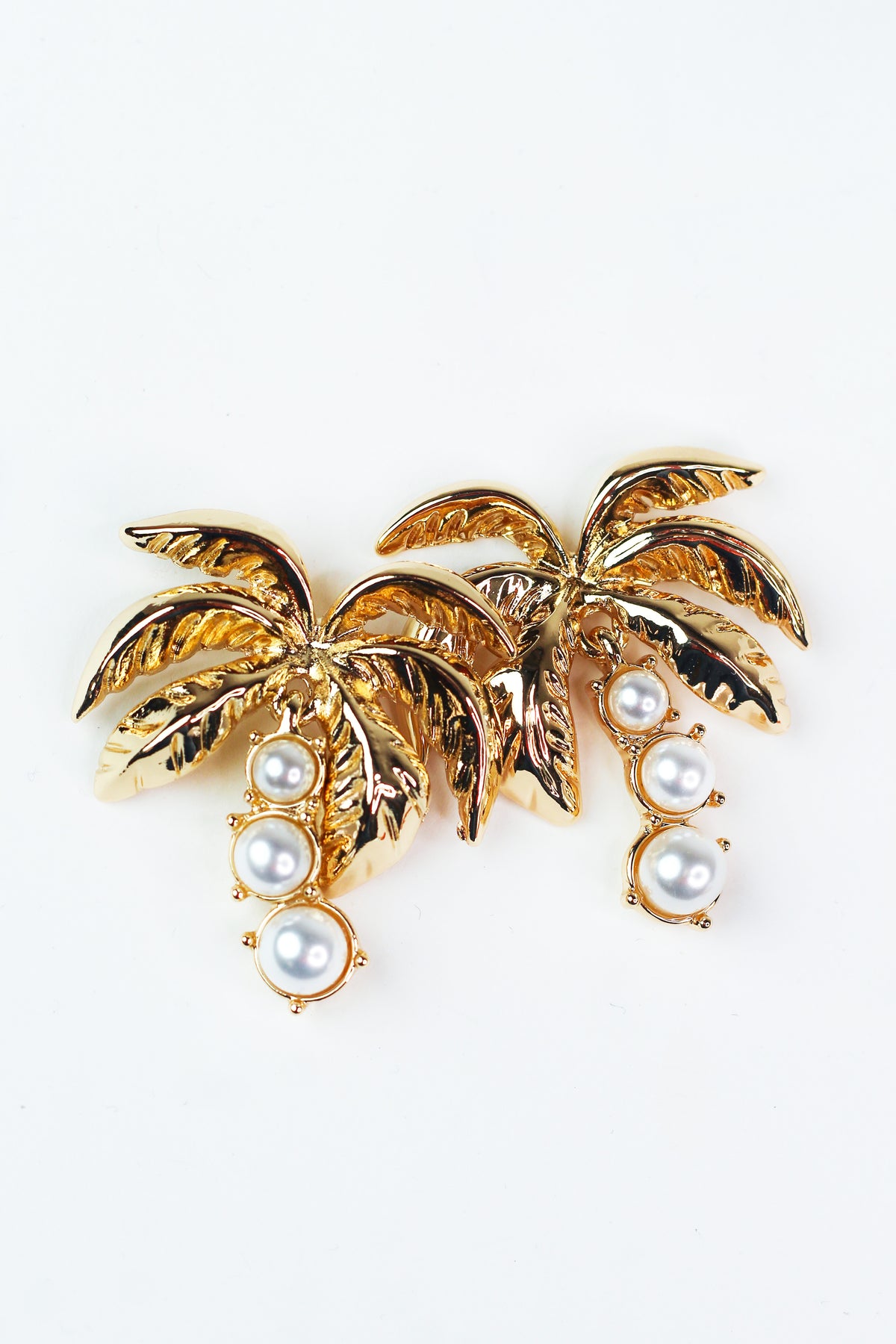 Palm Tree Pearl Earrings