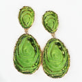 Double Teardrop 3-D Swirl Earrings