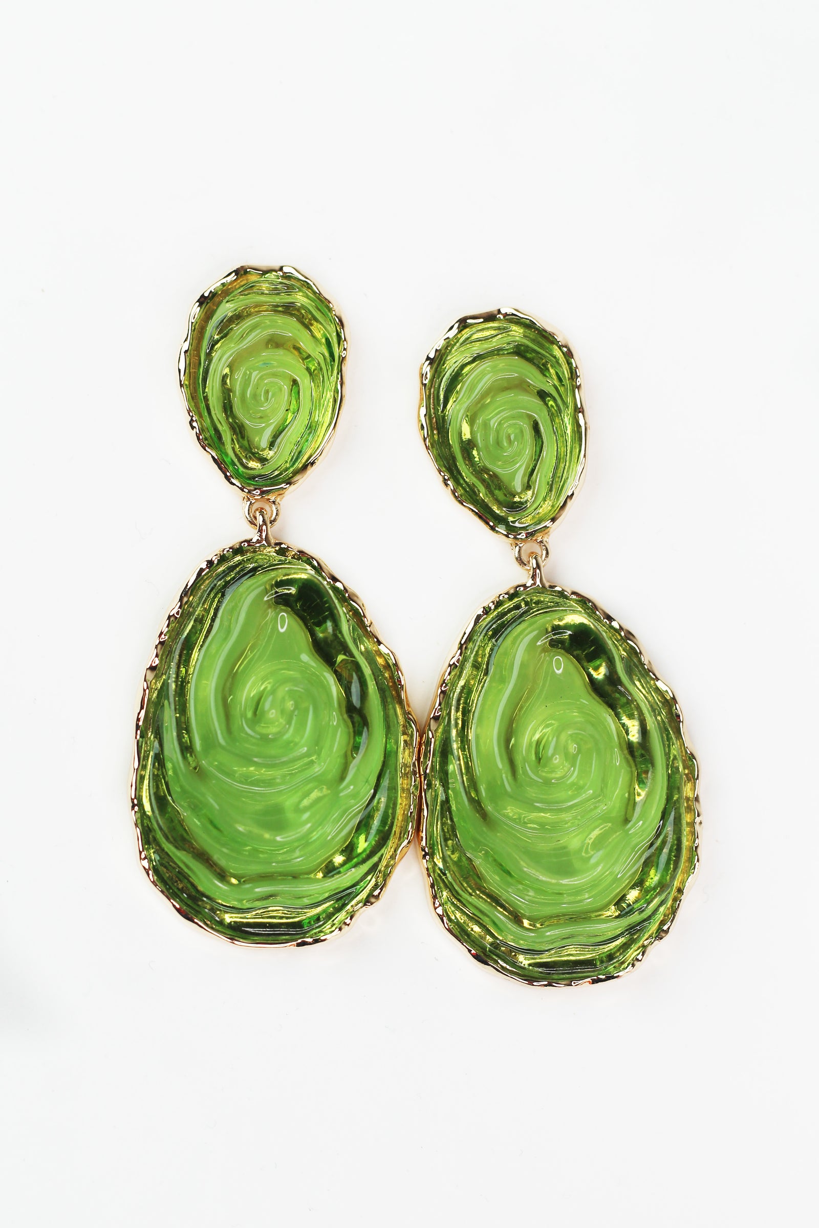 Double Teardrop 3-D Swirl Earrings