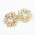 Textured Floral Pearl Earrings