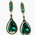 Rhinestone Teardrop Arrow Up Earrings