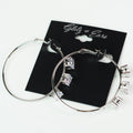 Spaced Large 3 Stone Hoop