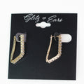 Rhinestone Front Narrow Point Earring