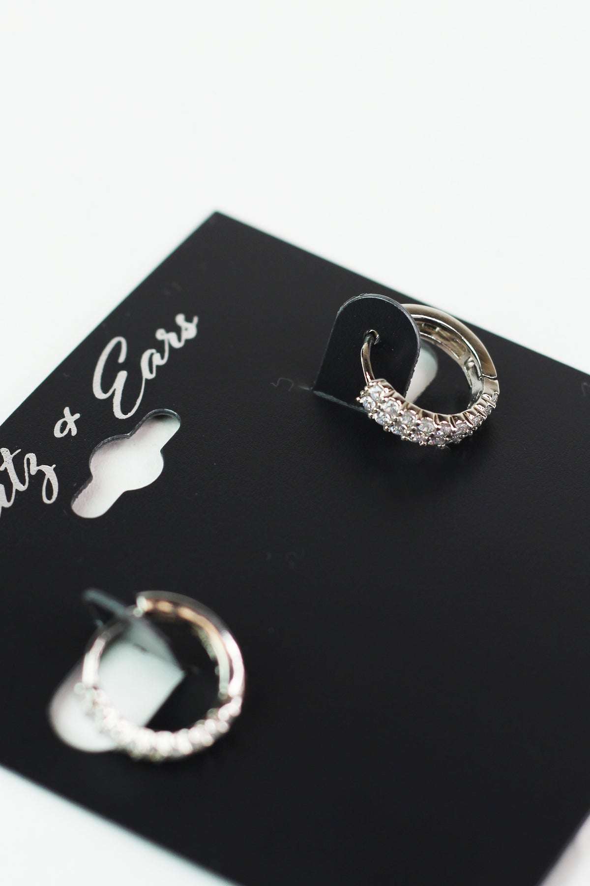 Two Row Small Huggie Hoop
