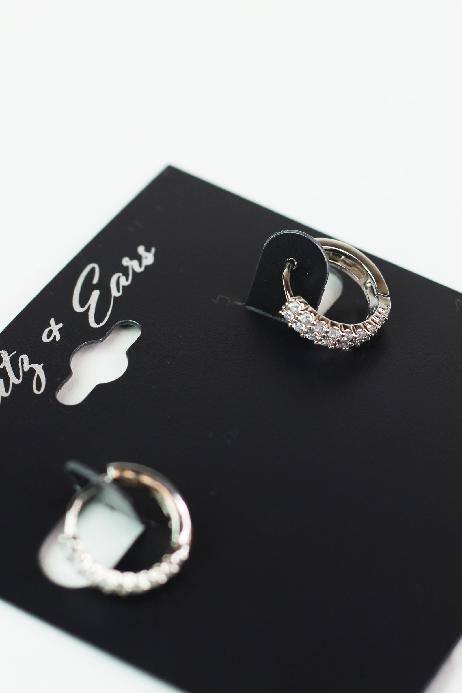 Two Row Small Huggie Hoop
