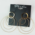 Circle Post Open Textured Circles Earring