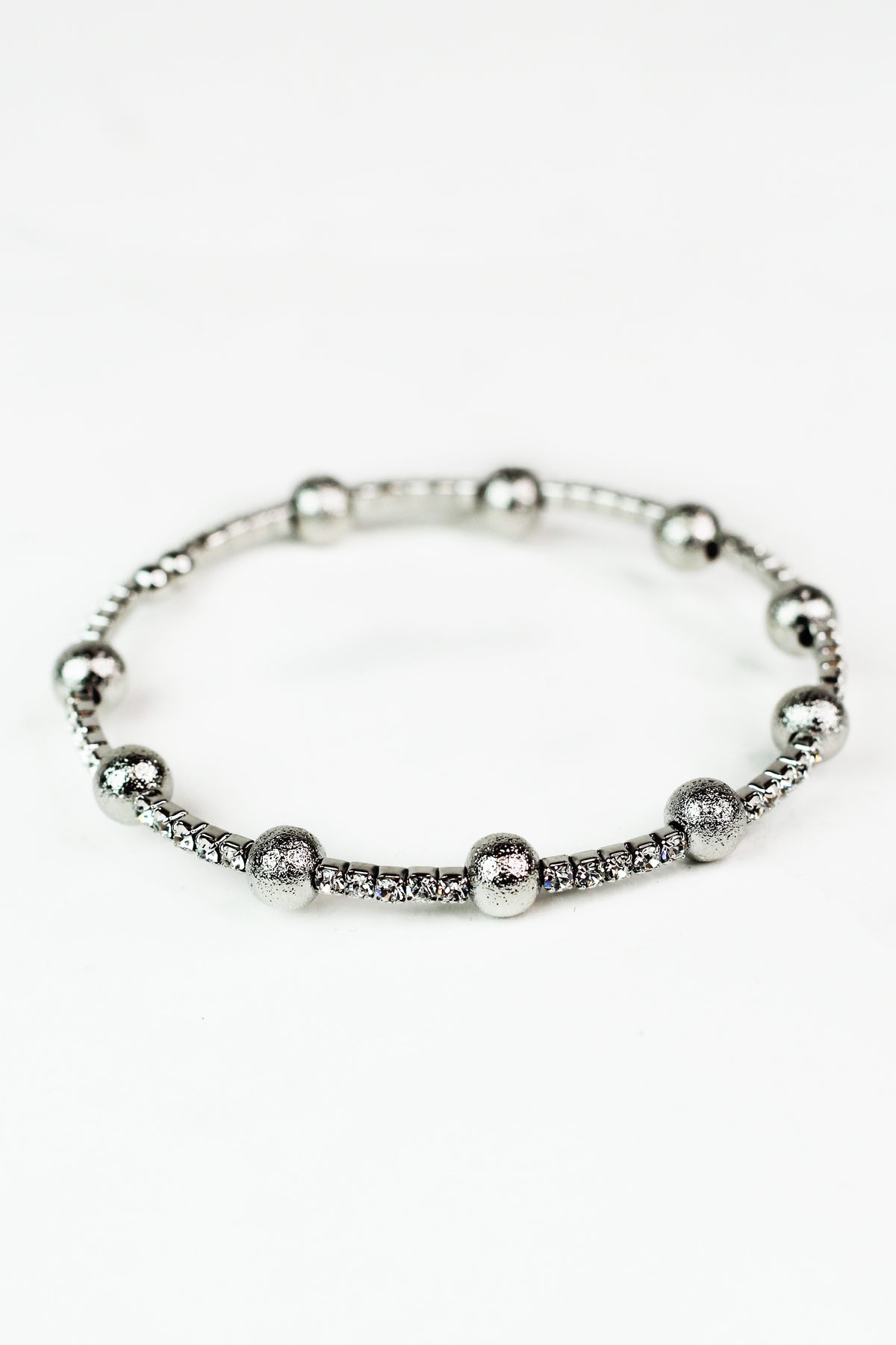 Brush Ball &amp; Five Stone Alternate Bracelet