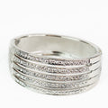 Spaced Five Row Wide Metal Bracelet