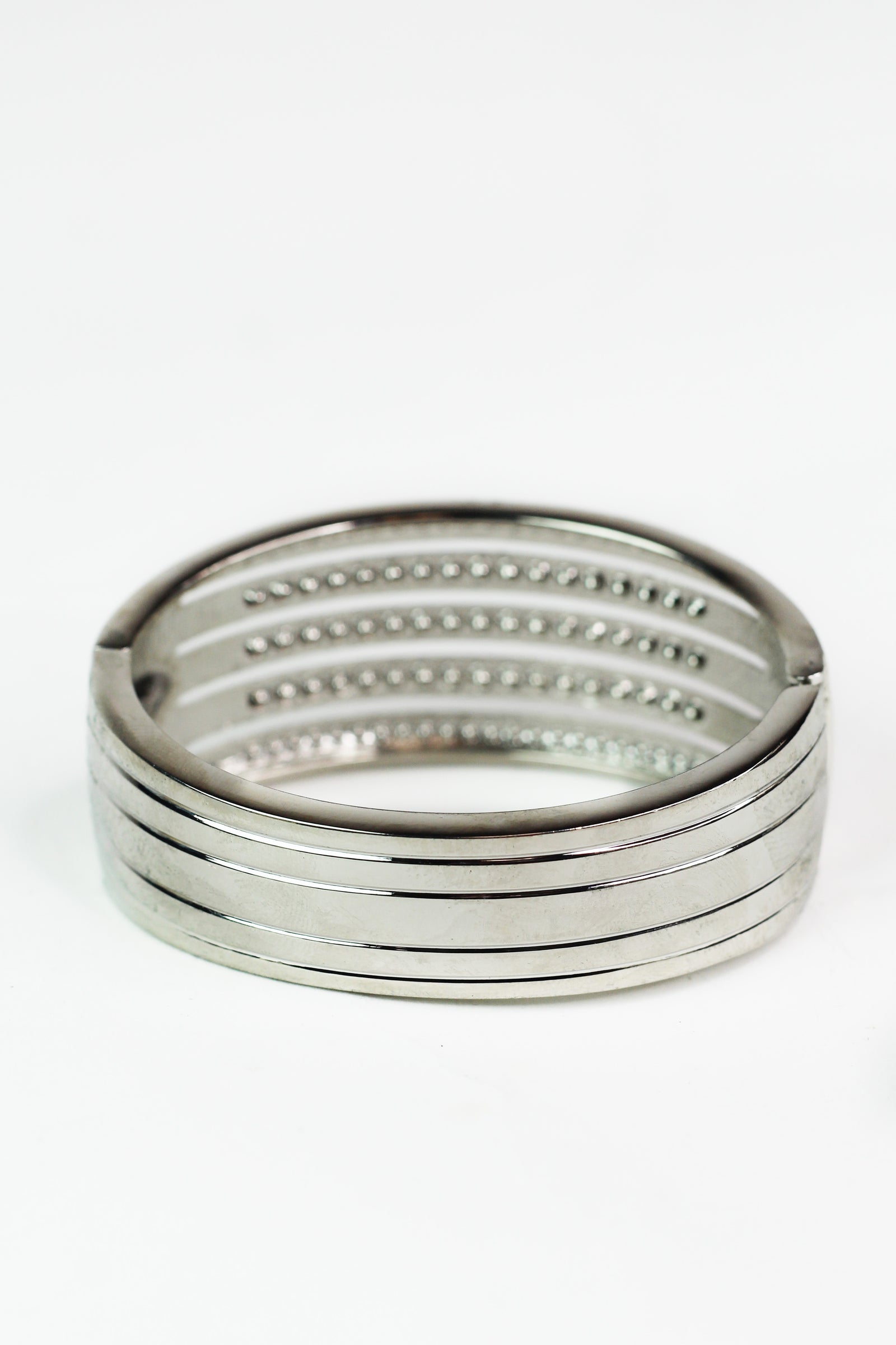 Spaced Five Row Wide Metal Bracelet