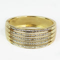 Spaced Five Row Wide Metal Bracelet