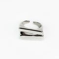 Two Stagger Metal Bar Ring