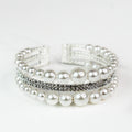 Small to Large Pearl Two Row Middle Cuff