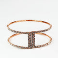Spaced Two Row Rhinestone Cuff