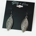 Rhinestone Diamond Shape Metal Trim Earring
