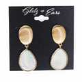 Metal & Pearl Accent Dangle Earrings