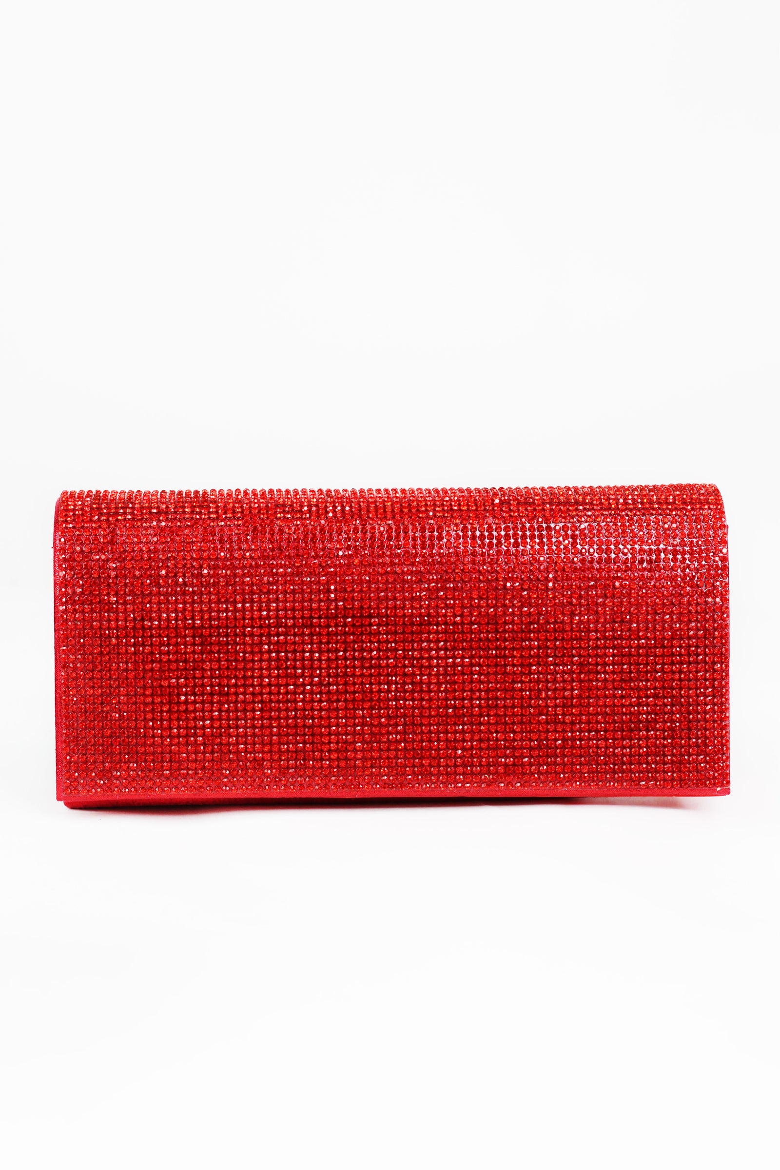 Rhinestone Flap Clutch