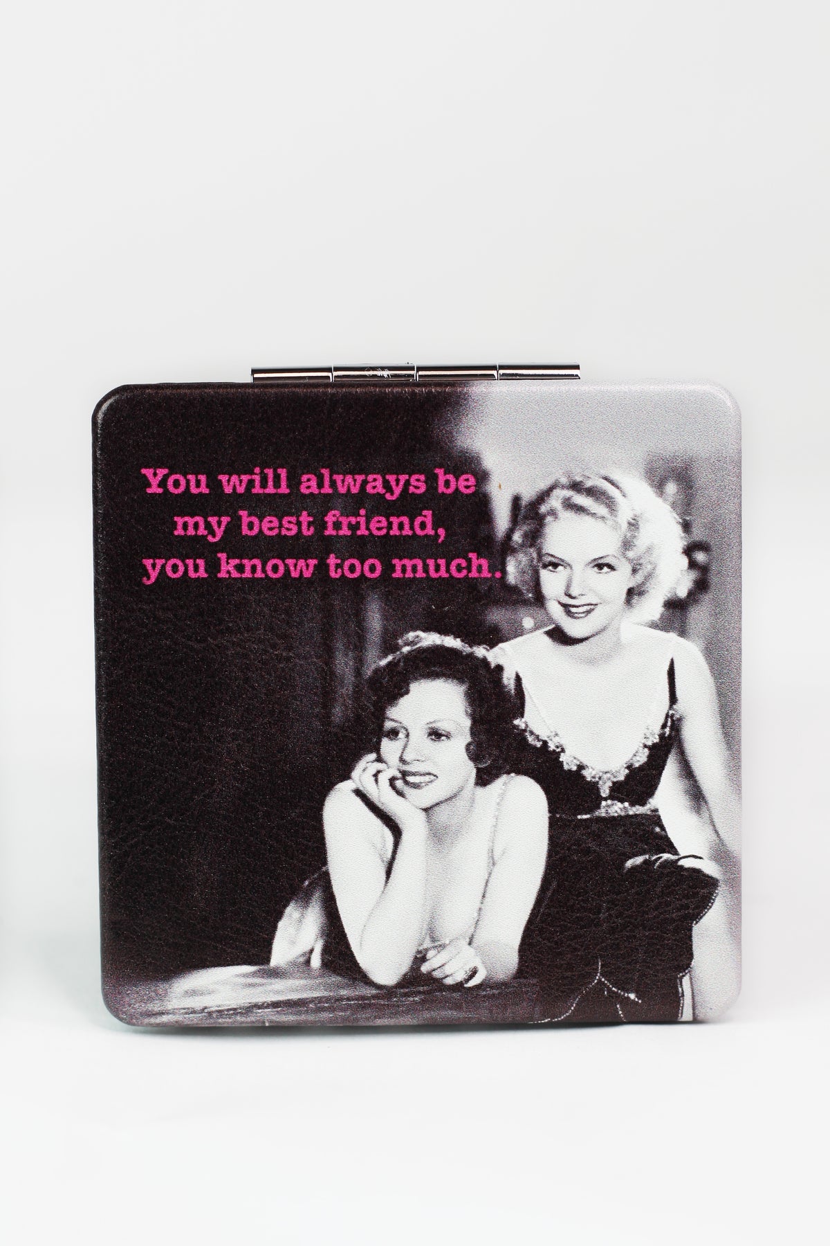 Photo & Quote Square Mirror Compact