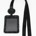 Rhinestone & Ribbon Lanyard Badge Holder