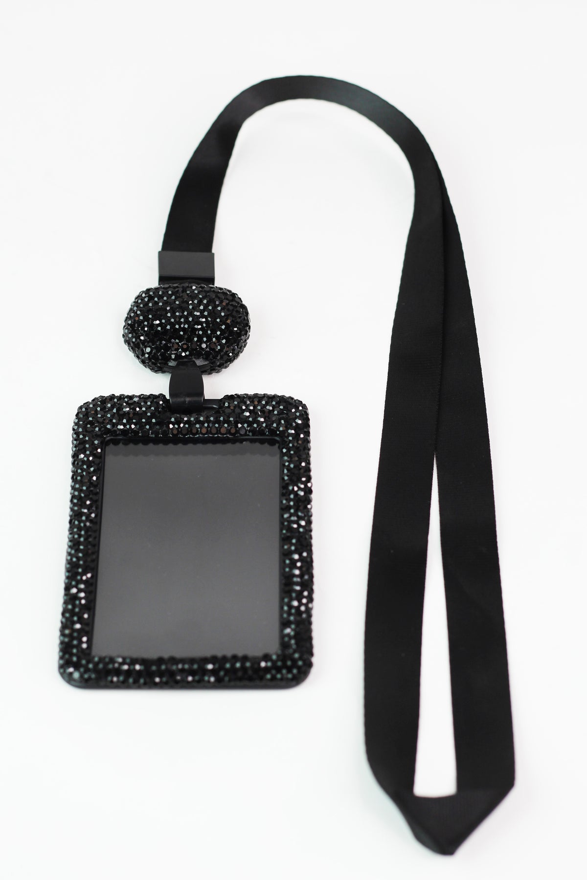 Rhinestone &amp; Ribbon Lanyard Badge Holder