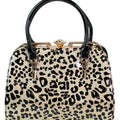 Shimmery Leopard Print Pocketbook w/ Flower Closure