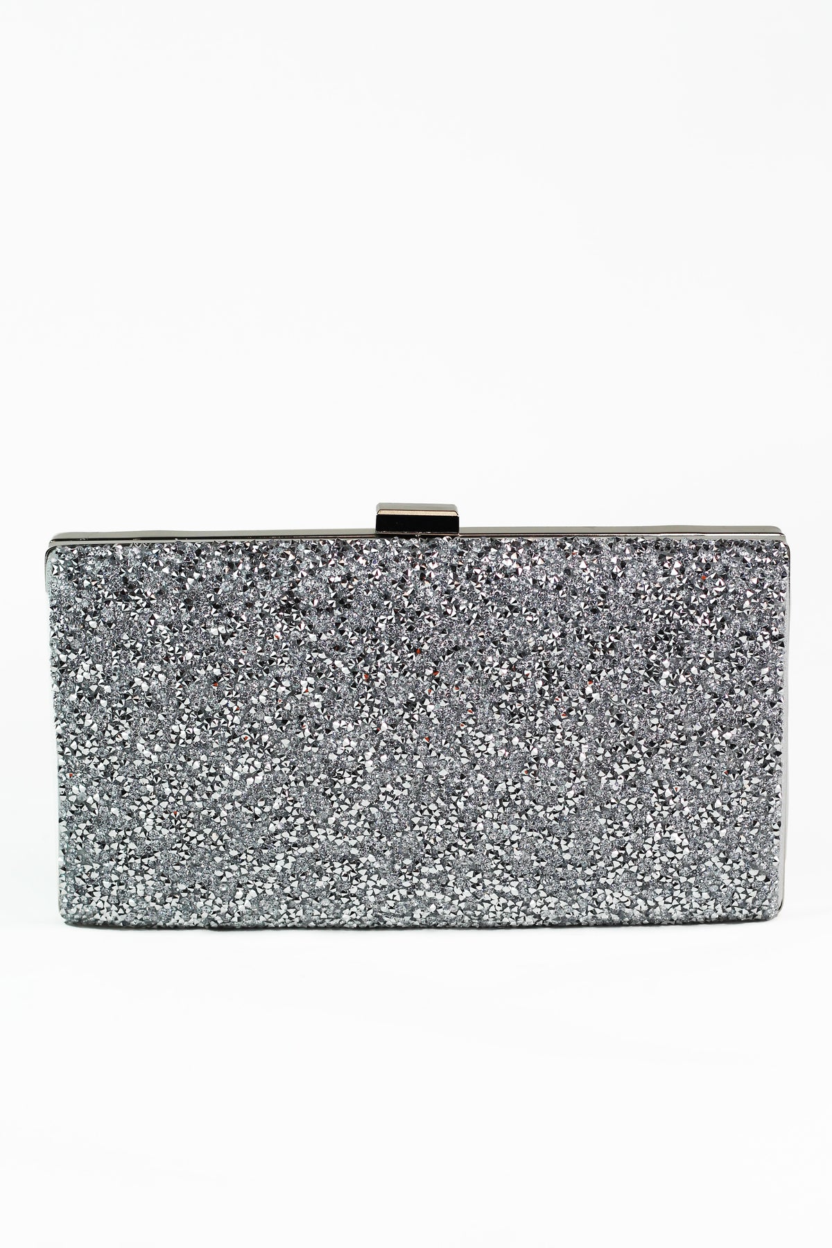 Glitter &amp; Rhinestone Covered Front Clutch
