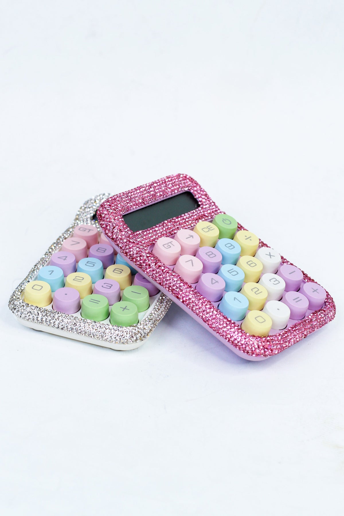 Rhinestone Trimmed Calculator w/ Pastel Buttons