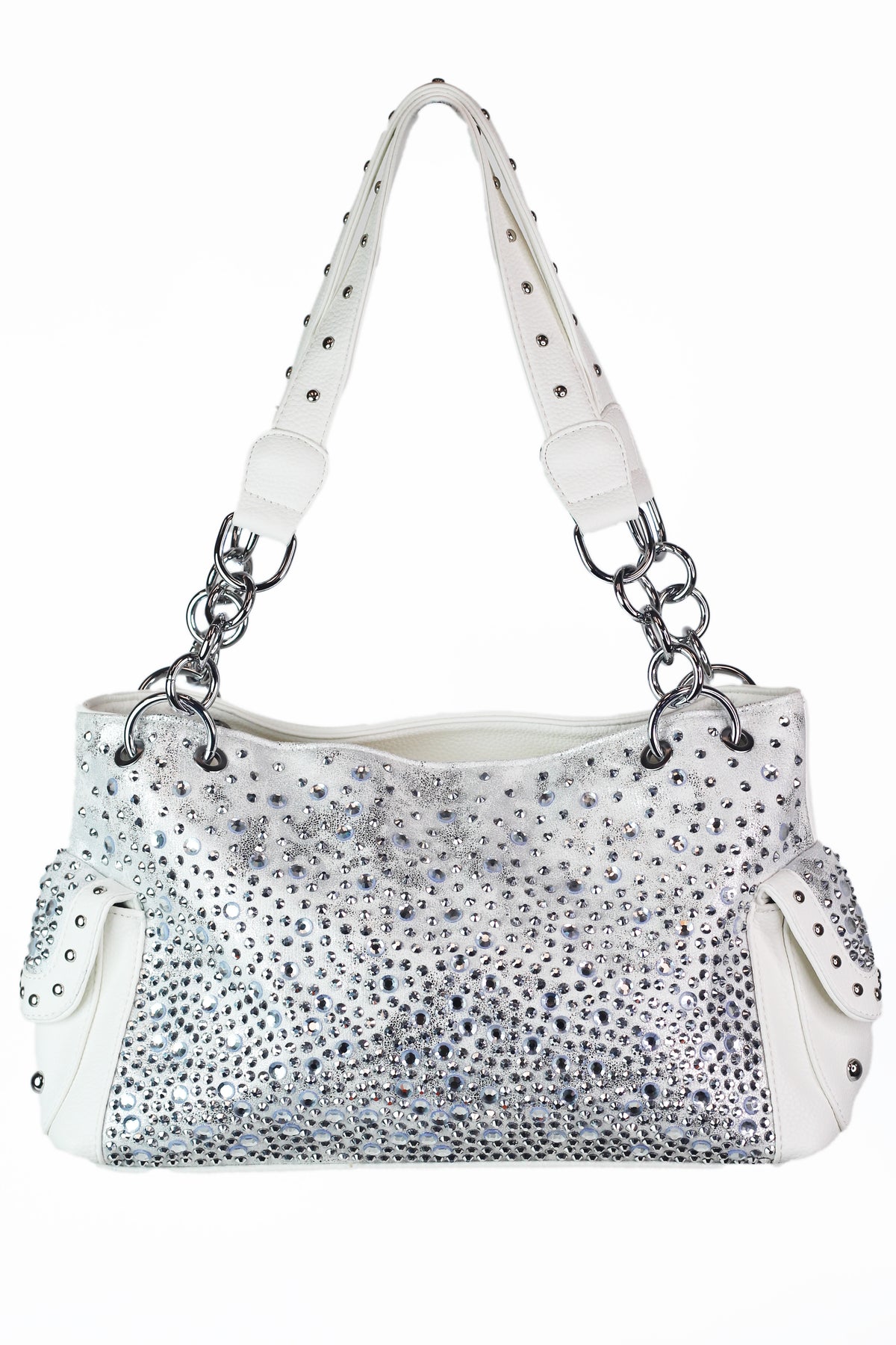 Ombre Rhinestone Handbag w/ Side Pockets