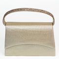 Structured Top Handle Handbag W/Rhinestones