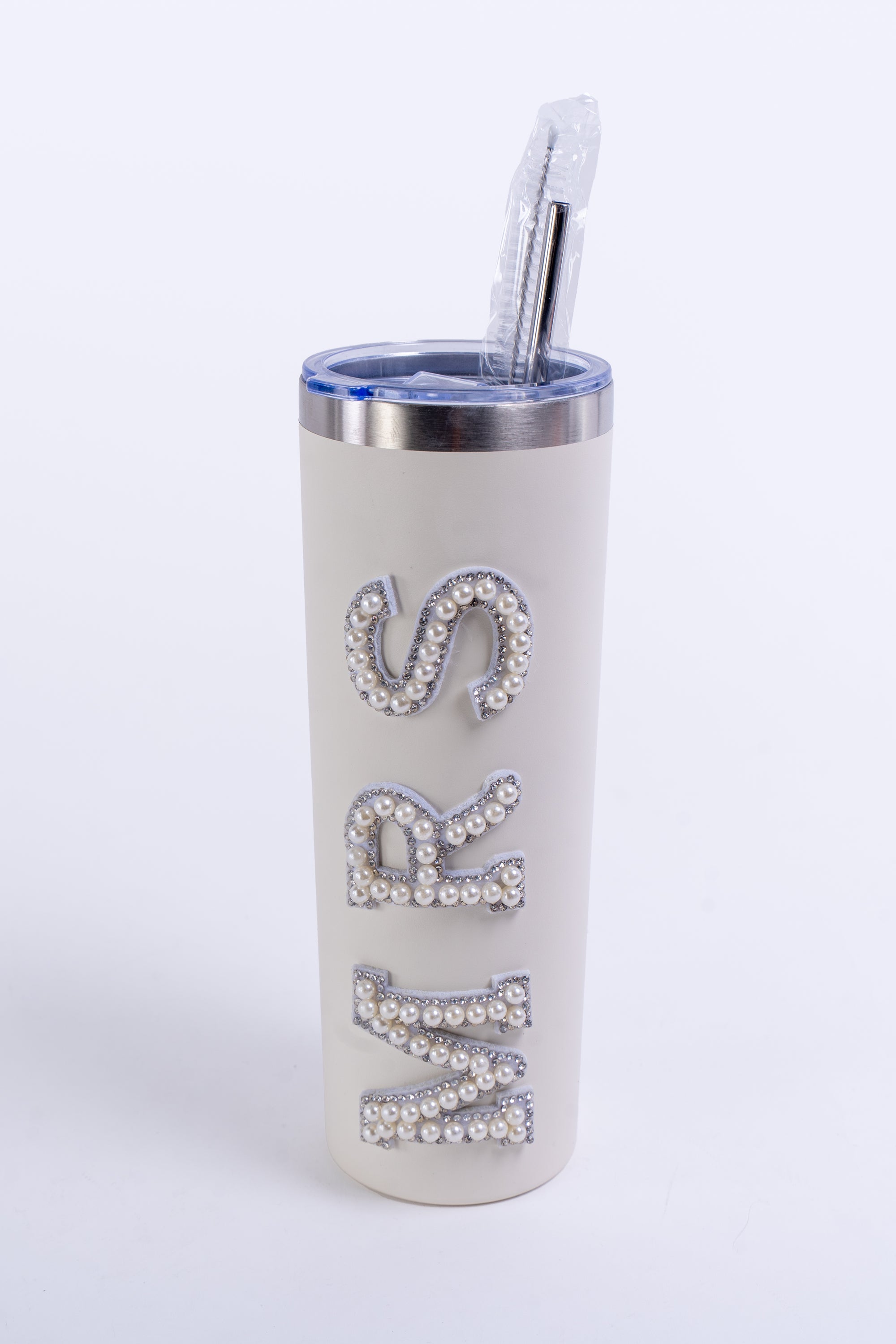 Mrs. Pearl/Rhinestone Stainless Steel Tumbler 20oz