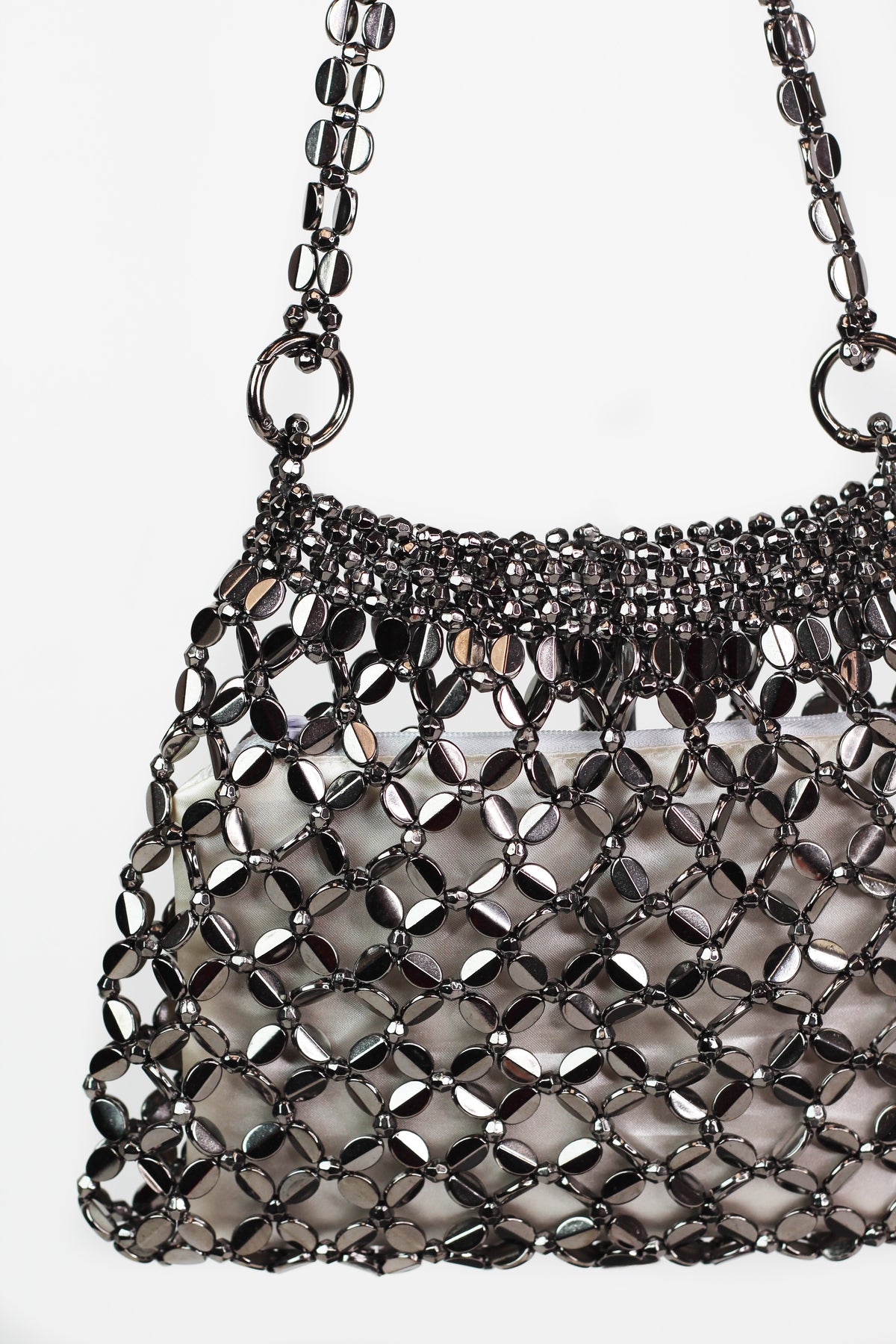 Beaded Pouch w/ Satin Lining Evening Purse