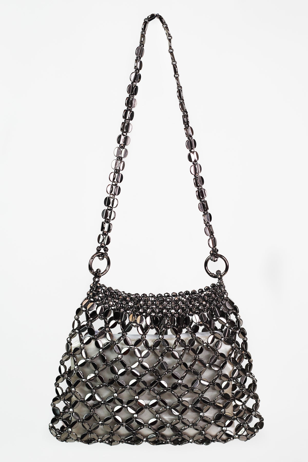 Beaded Pouch w/ Satin Lining Evening Purse