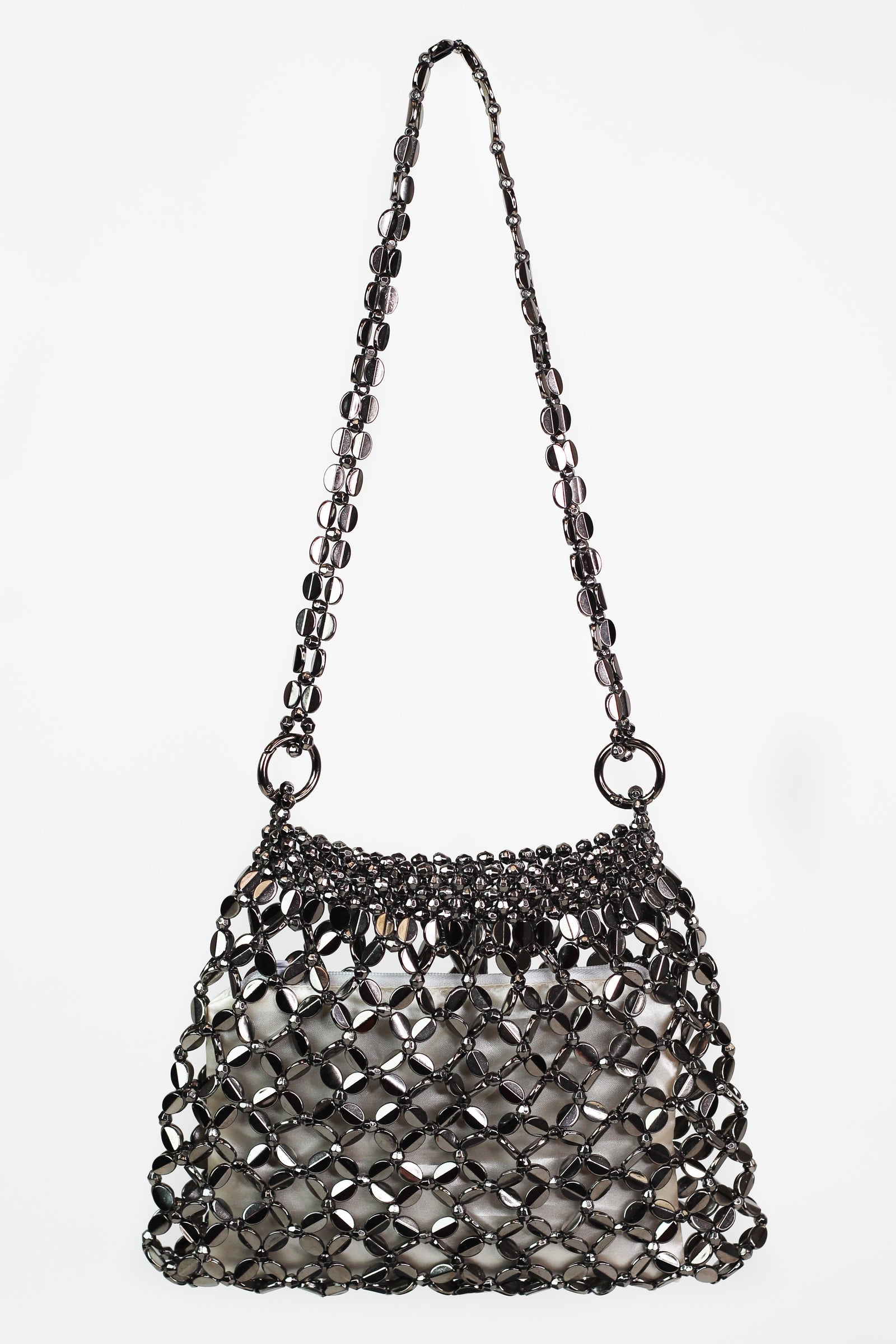 Beaded Pouch w/ Satin Lining Evening Purse