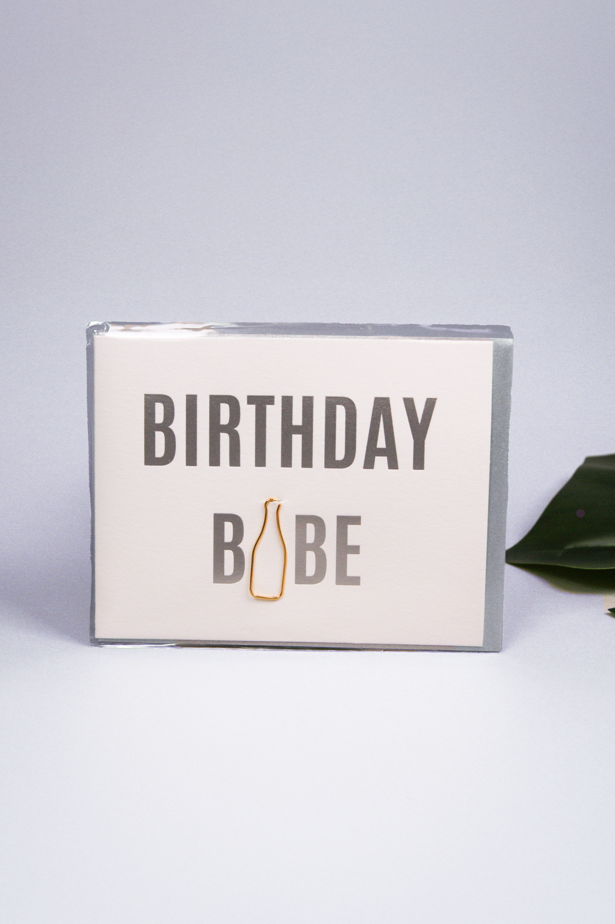 Birthday Babe w/ Paper Clip Greeting Card