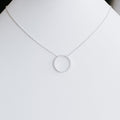 Dainty Open Rhinestone Circle Necklace