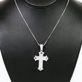 Open Point Ends Raised Cross Necklace