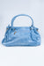 Stone Washed Denim Handbag w/ Rhinestone Angel Wings