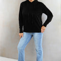 Scuba Knit Hoodie w/ Sequin String