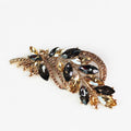 Arched Marquis Vine & Rhinestone Swirls Brooch